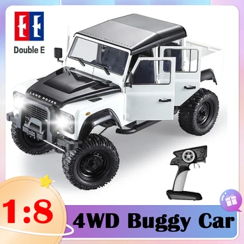 Двойна E E101 1:8 Rc Камион 4WD 2,4 G Радиоуправляеми Кола Бъги за скално Катерене С Автомобили, Метални Мощни Моторни Играчки за Момчета, Подаръци