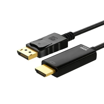Съвместим с дисплей кабел DisplayPort-HDMI 1,8 м 1080P Display Port DP-HDMI-съвместим кабел за свързване на лаптоп към проектори