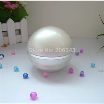 Бутилка крем във формата на топчета 50Gpearl бяла акрилна, козметичен контейнер,,банка за крем Козметична банка, Козметична опаковка